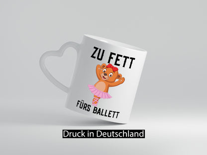 Zu Fett fürs Ballett | Dicker Bär Tutu lustiger Comic lustig Humor Geschenkidee