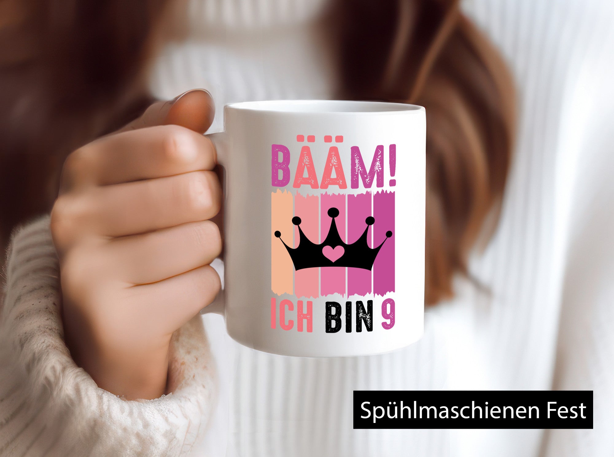 9. Geburtstag | 9 Jahre Bääm ich bin Krone Humor Geschenkidee Tasse