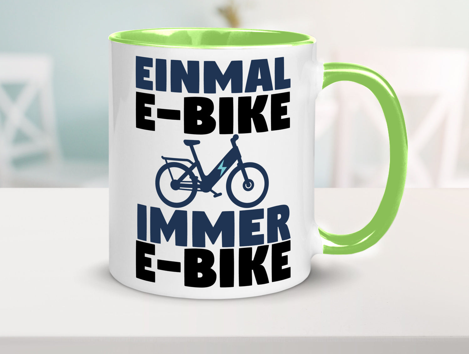 E-Bike Fahrer | Radfahrer Tasse Fahrrad Elektrorad lustiger Spruch Geschenk