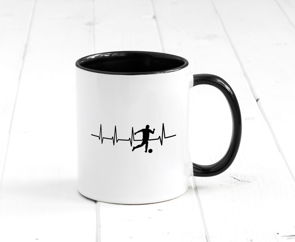 Fußball Herzschlag | Motiv Fussballer Ballsport Team Geschenk Humor Tasse