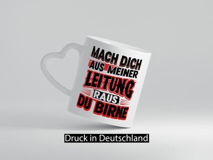 Mach dich auf meiner Leitung raus du Birne v2 lustiger Spruch Geschenk Humor