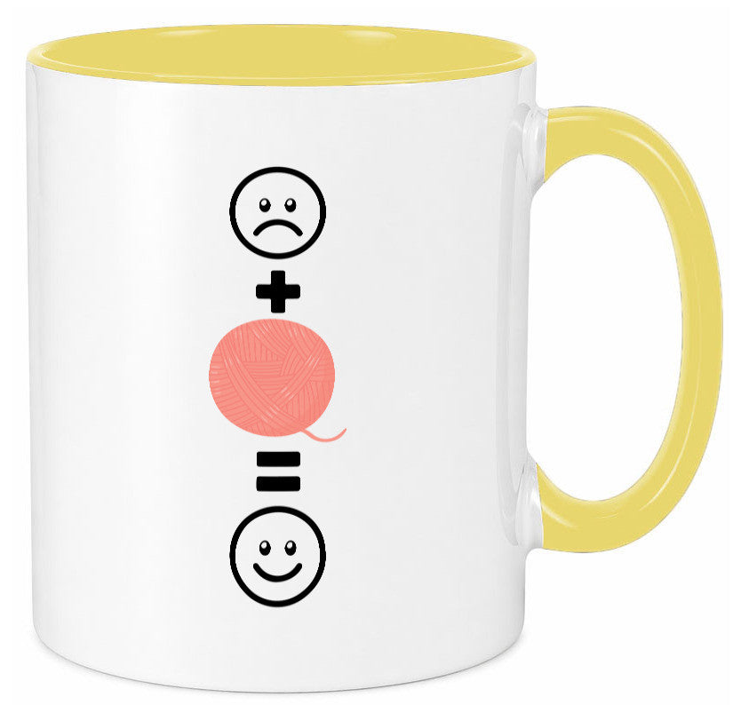 Wolle | Häkeln |Glücklich Geschenk Humor Geschenkidee lustiger Spruch Tasse