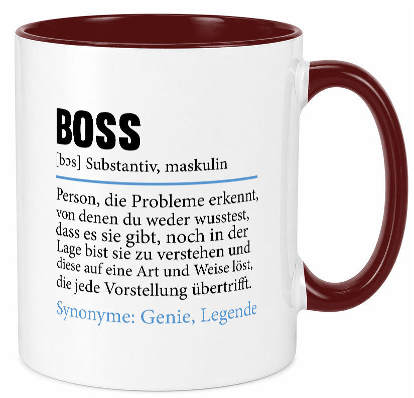 Boss | Chef Führungskraft Vorgesetzter Geschenk Arbeit Kollegen Büro lustiger Tasse