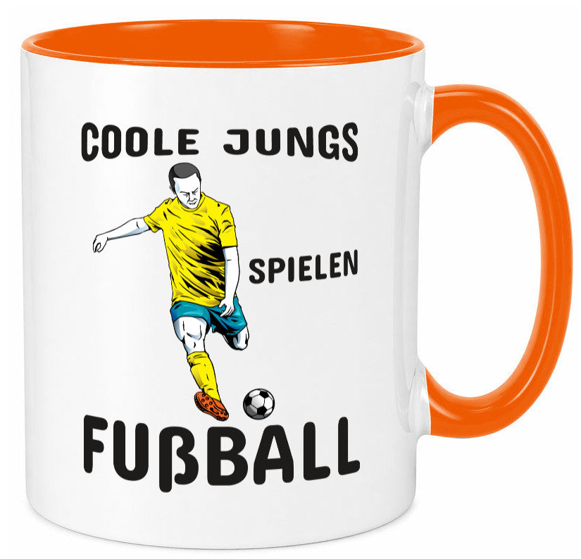 Coole Jungs spielen Fußball | Fußballer Tasse Junge lustiger Spruch Geschenk