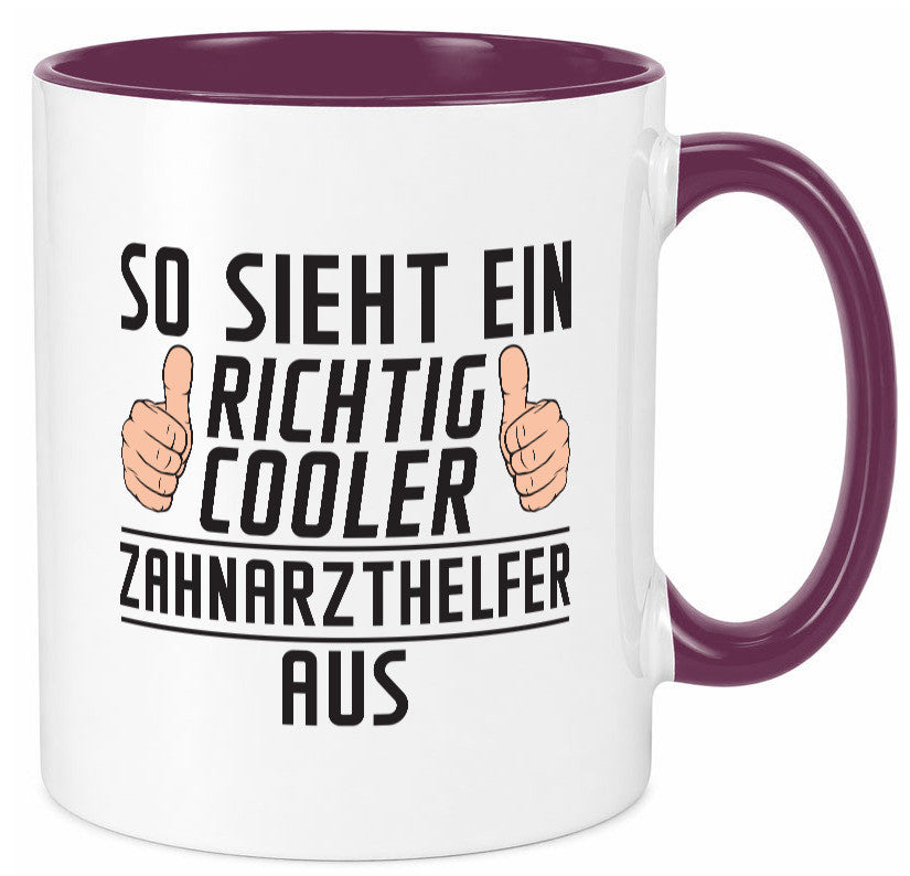 Richtig Cooler Zahnarzthelfer | Zahnmedizin Geschenkidee Humor Tasse