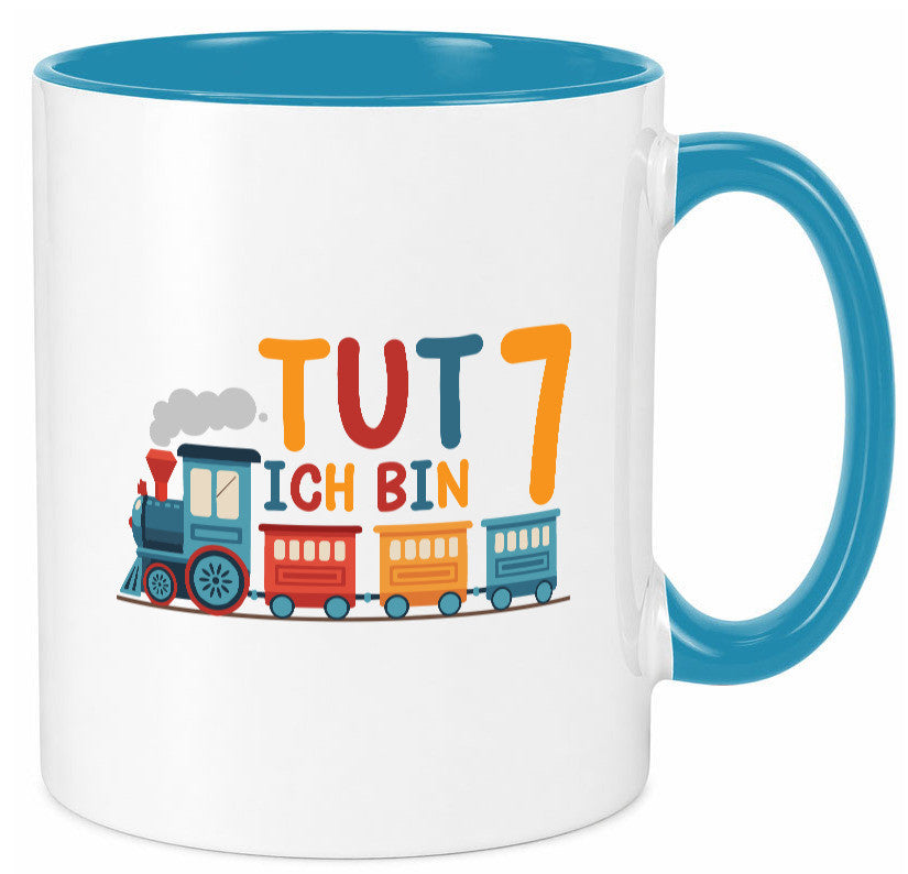 7. Geburtstag | 7 Jahre Eisenbahn Zug junge Humor Geschenkidee Tasse