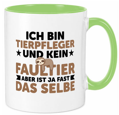 Ich bin kein Faultier: Tierpfleger | Pflegeberuf Tierheim v2 lustiger Spruch