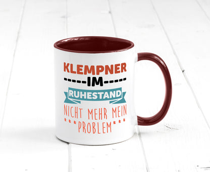 Klempner im ruhestand nicht mehr mein Problem Geschenkidee Jubiläum Humor Tasse