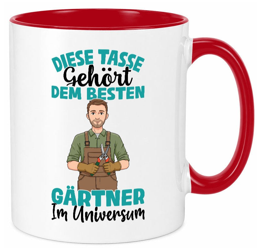 Im Universum: Gärtner | Gartenbau Geschenkidee Humor Tasse