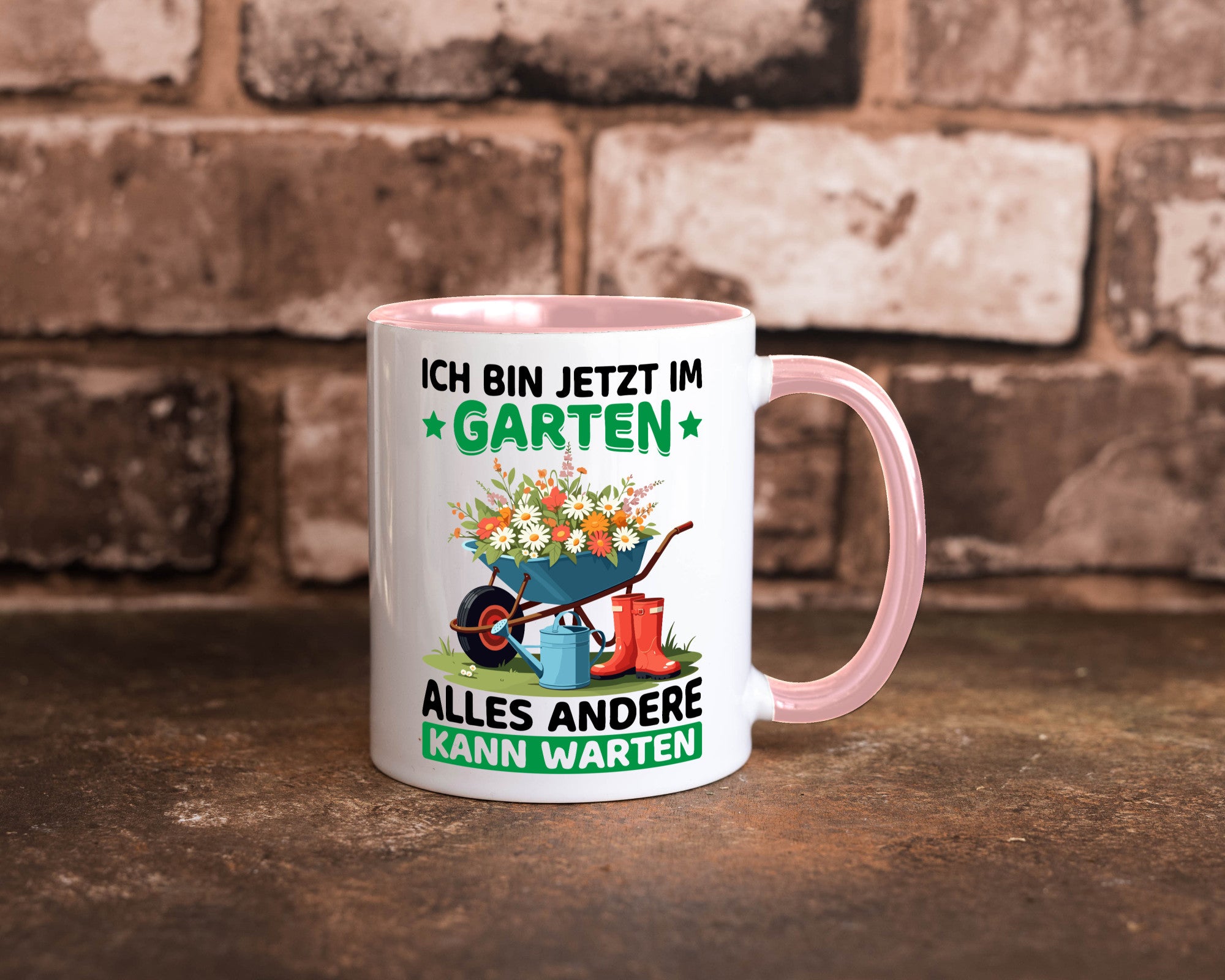 Im Garten alles andere kann warten | Gärtner Gartenarbeit Geschenk Arbeit