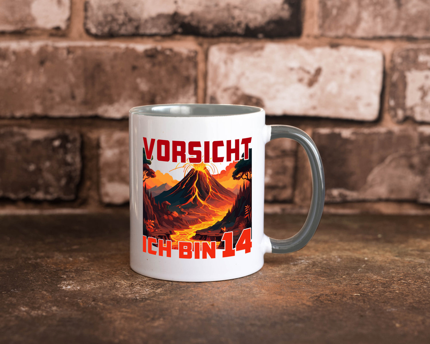 14. Geburtstag | 14 Jahre Vulkanausbruch Vulkan Geschenkidee Humor Tasse