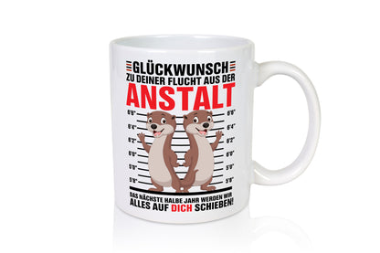 Glückwunch zur Flucht | Jobwechsel Arbeitskollegen Geschenk Arbeit Kollegen