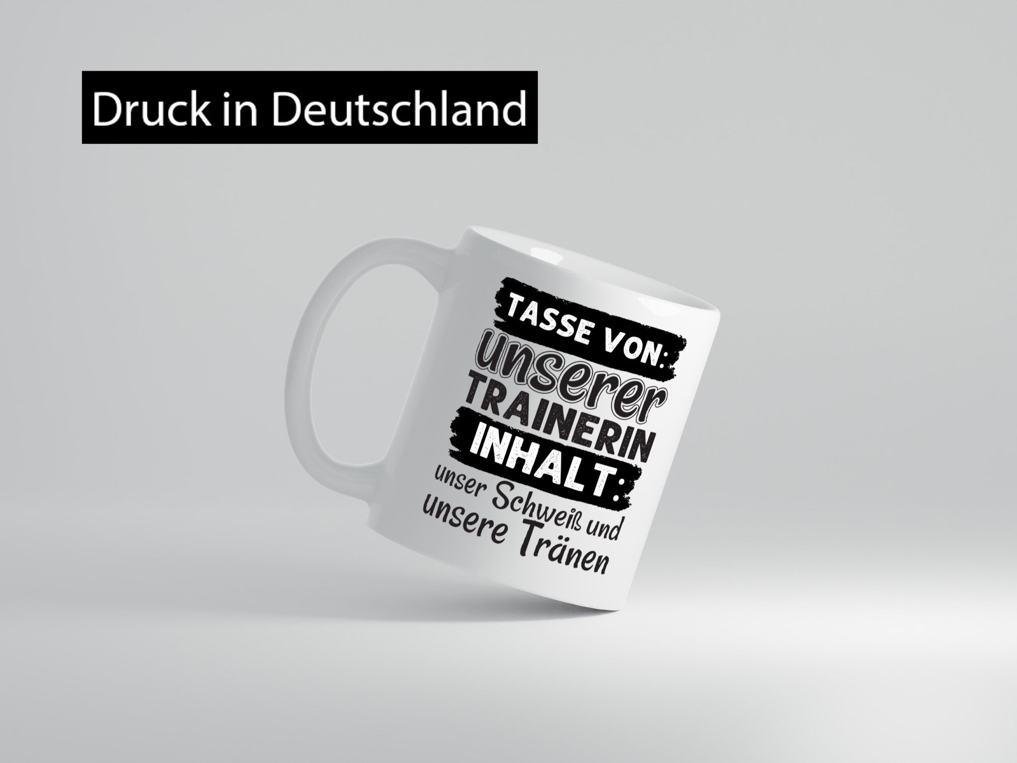 Schweiß und Tränen | Trainerin Tasse Sporttrainerin lustig Humor Geschenkidee