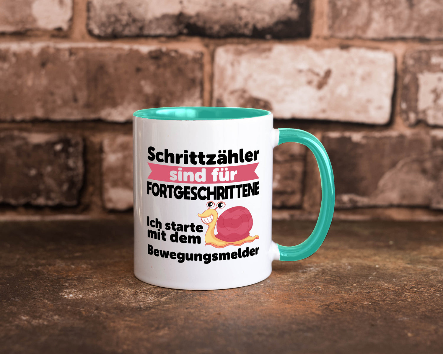 Schrittzähler Fortgeschrittene, Bewegungsmelder | Schnecke Geschenk Humor