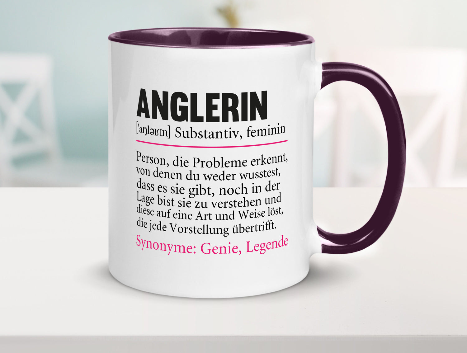 Anglerin | Spruch Angeln Fischerin Beruf Humor Arbeit Kollegen Büro