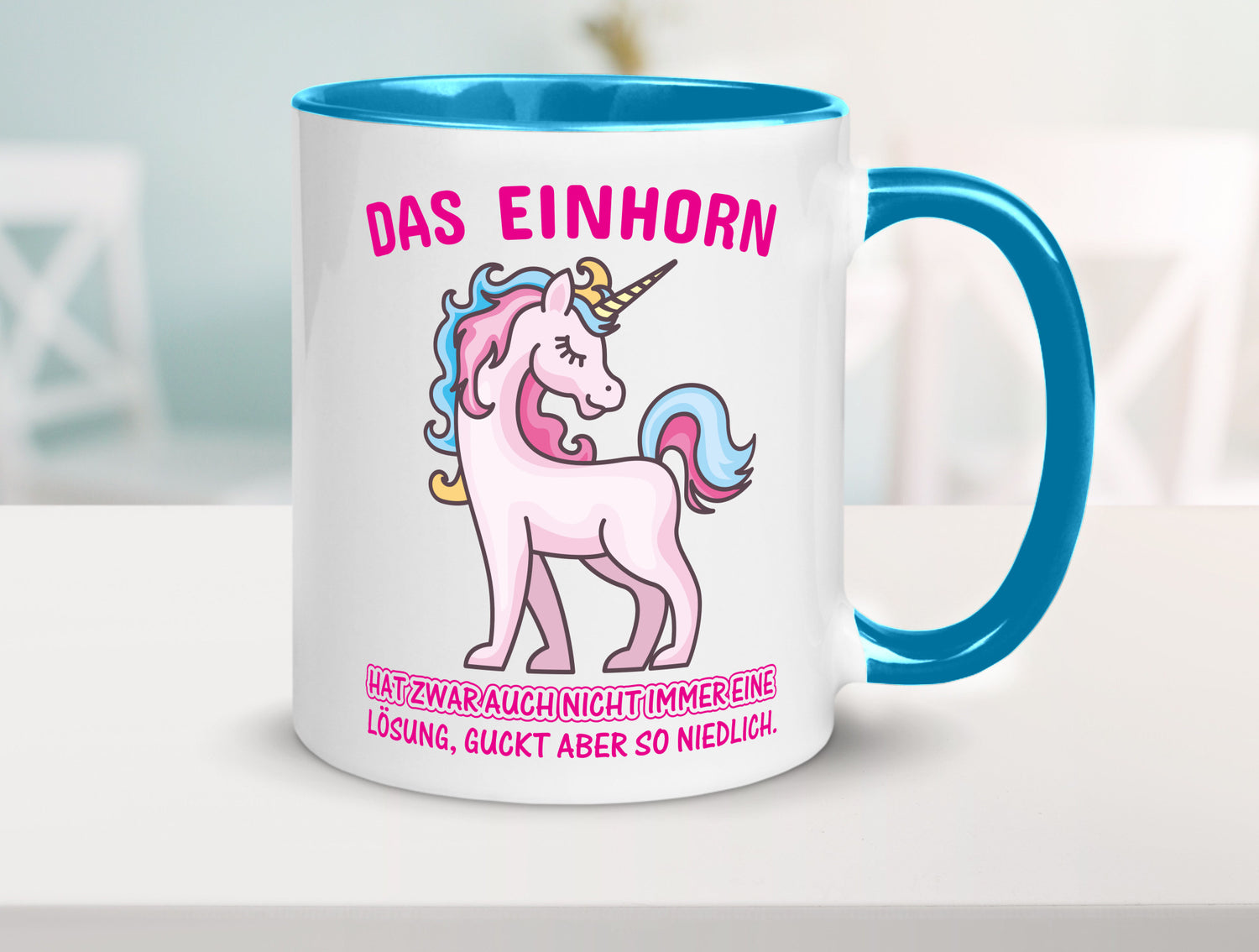 Niedliches Einhorn | lustige Tasse Frauen Mädchen lustiger Spruch Geschenk