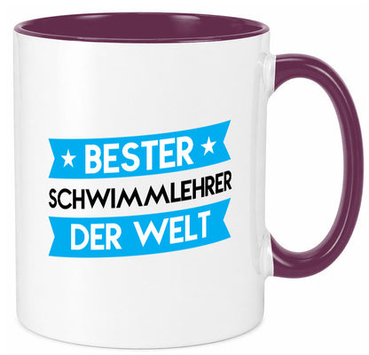 Bester Schwimmlehrer | Lehrer Schüler schwimmen lustig Humor Geschenkidee Tasse