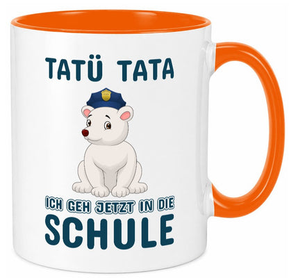 Polizei Eisbär | Tatü Tata Einschulung Tasse Schule lustig Humor Geschenkidee