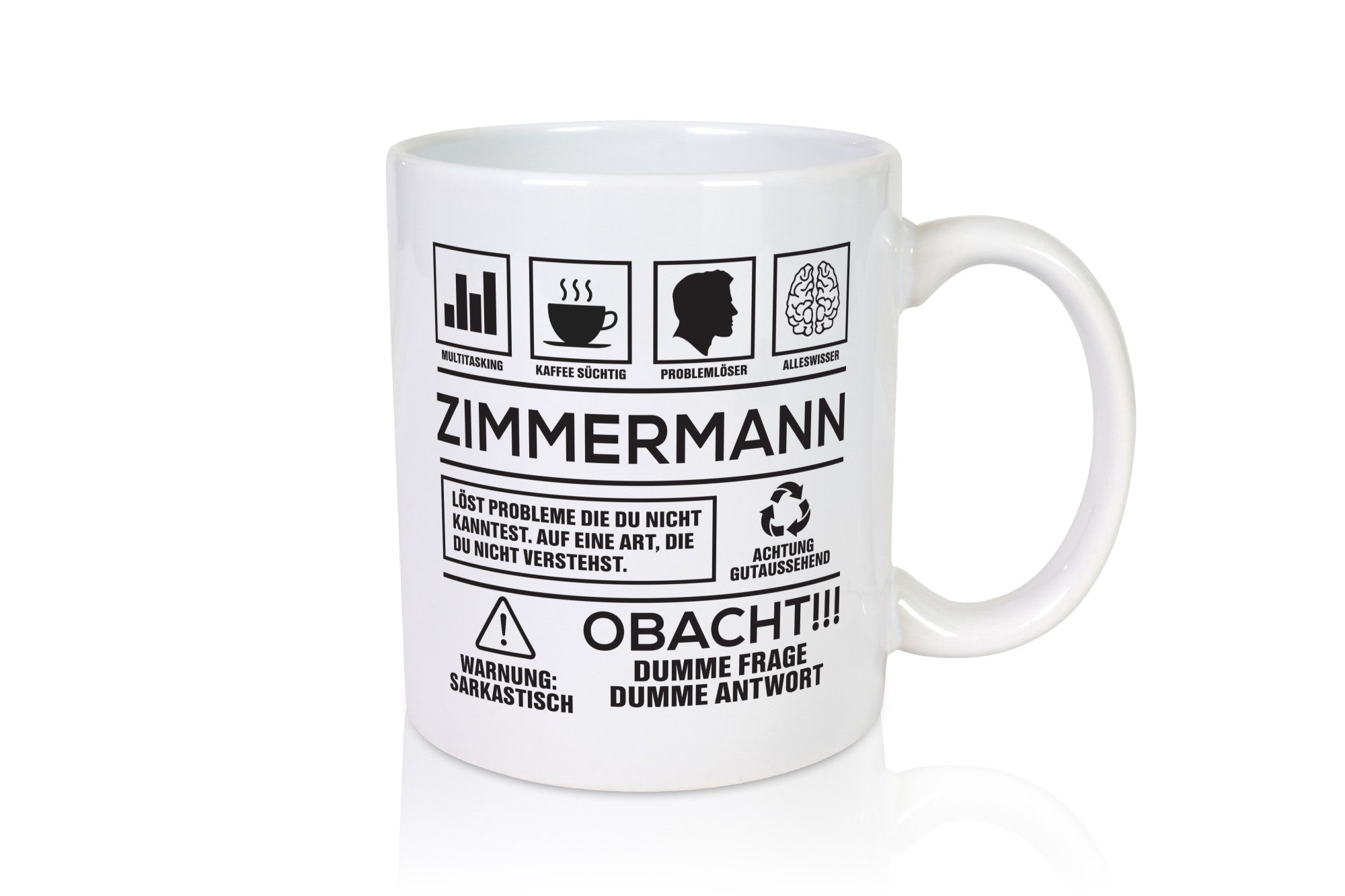 Achtung Probleme Zimmermann | Handwerker Holzbau lustiger Spruch Geschenk Humor