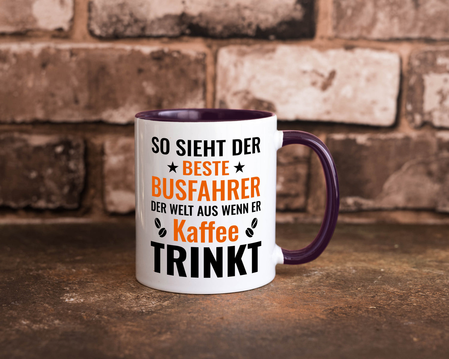 Kaffee trinkt: Busfahrer | Berufsfahrer Fahrer Geschenk Arbeit Kollegen Büro