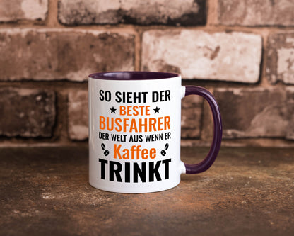 Kaffee trinkt: Busfahrer | Berufsfahrer Fahrer Geschenk Arbeit Kollegen Büro