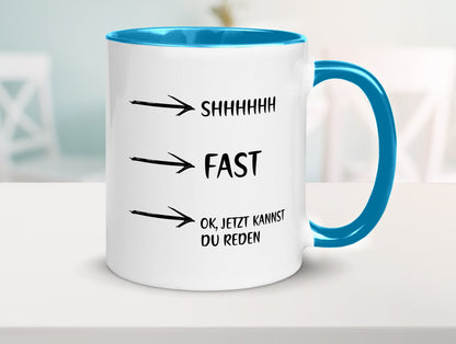 Jetzt kannst du reden | Morgenmuffel Kaffeetrinker Humor Geschenkidee Tasse