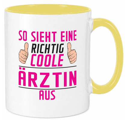 Richtig Coole Ãrztin | Medizin Doktorin Fachärztin Geschenkidee Humor Tasse