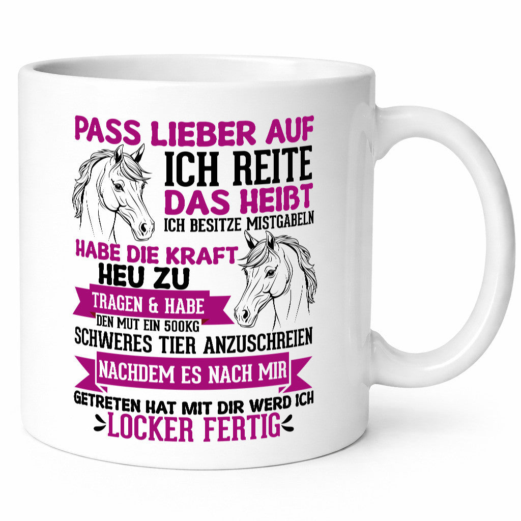 Reiten | reiterin Schweres Pferd dich mach ich fertig Geschenk Humor