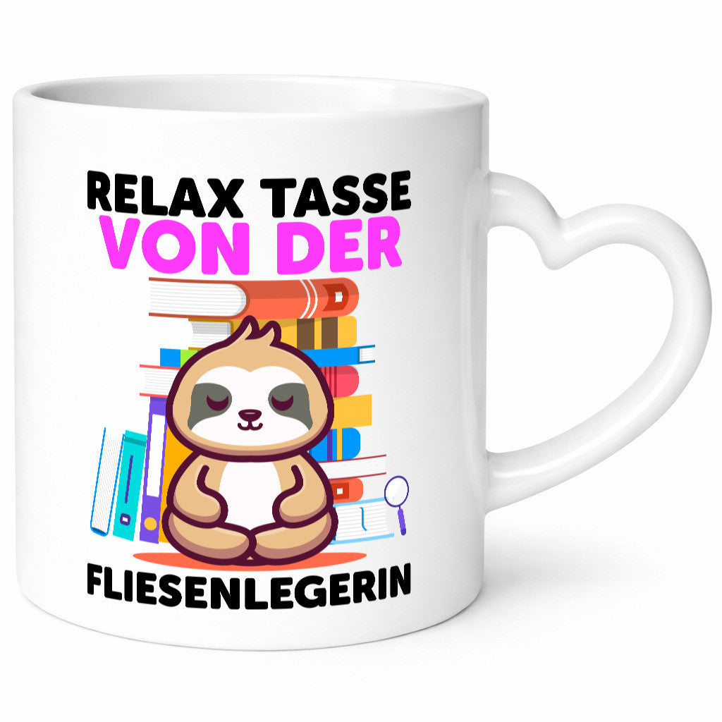 Relax Tasse: Fliesenlegerin | Fliesenlegen Bau lustiger Spruch Geschenk Humor