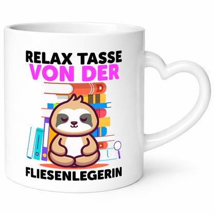 Relax Tasse: Fliesenlegerin | Fliesenlegen Bau lustiger Spruch Geschenk Humor