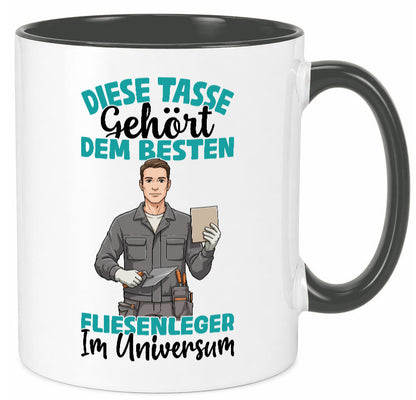 Im Universum: Fliesenleger | Fliesenlegen Bau Geschenk Humor Geschenkidee
