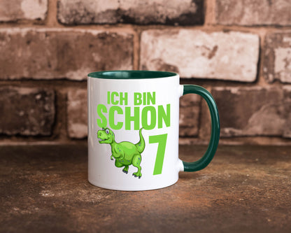 7. Geburtstag | 7 Jahre Dino Dinosaurier Humor Geschenkidee Tasse