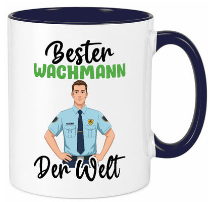 Bester Wachmann | Wachpersonal Nachtwächter v2 Geschenk Humor Geschenkidee Tasse