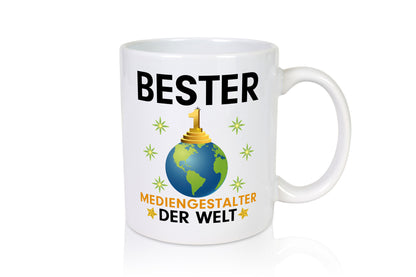 Welt Bester Mediengestalter | Medien lustig Humor Geschenkidee Geschenk Tasse