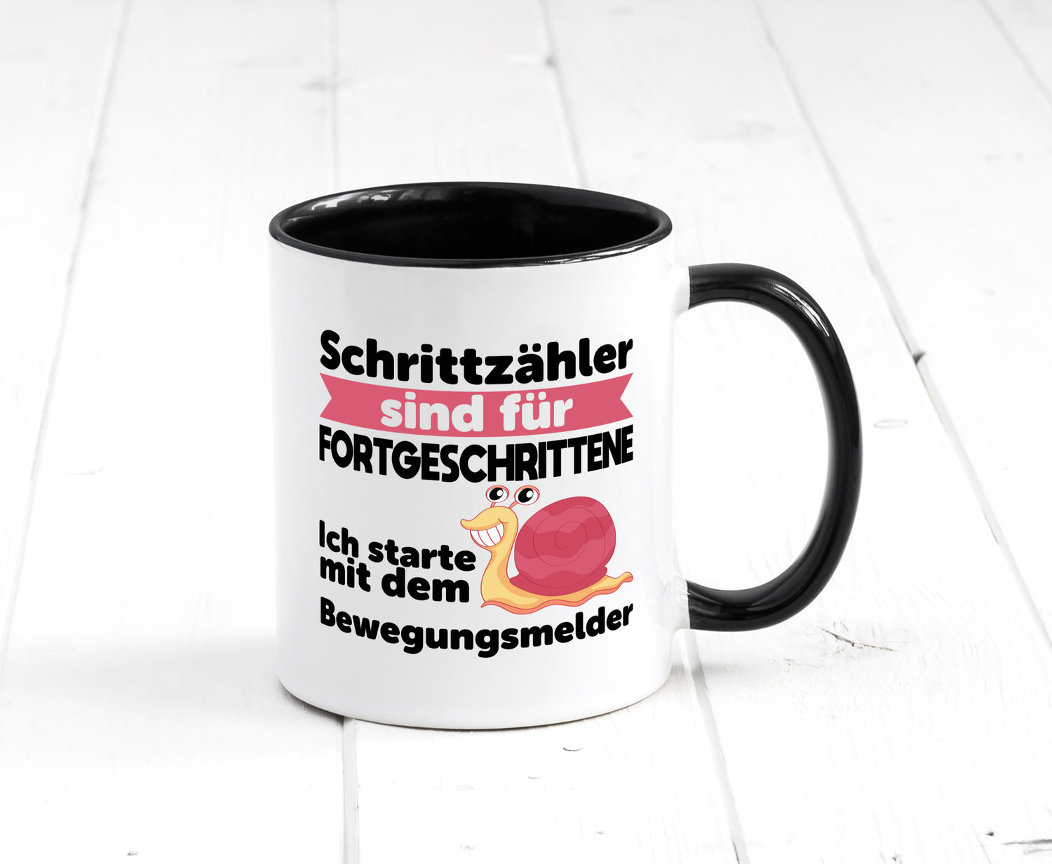 Schrittzähler Fortgeschrittene, Bewegungsmelder | Schnecke Geschenk Humor
