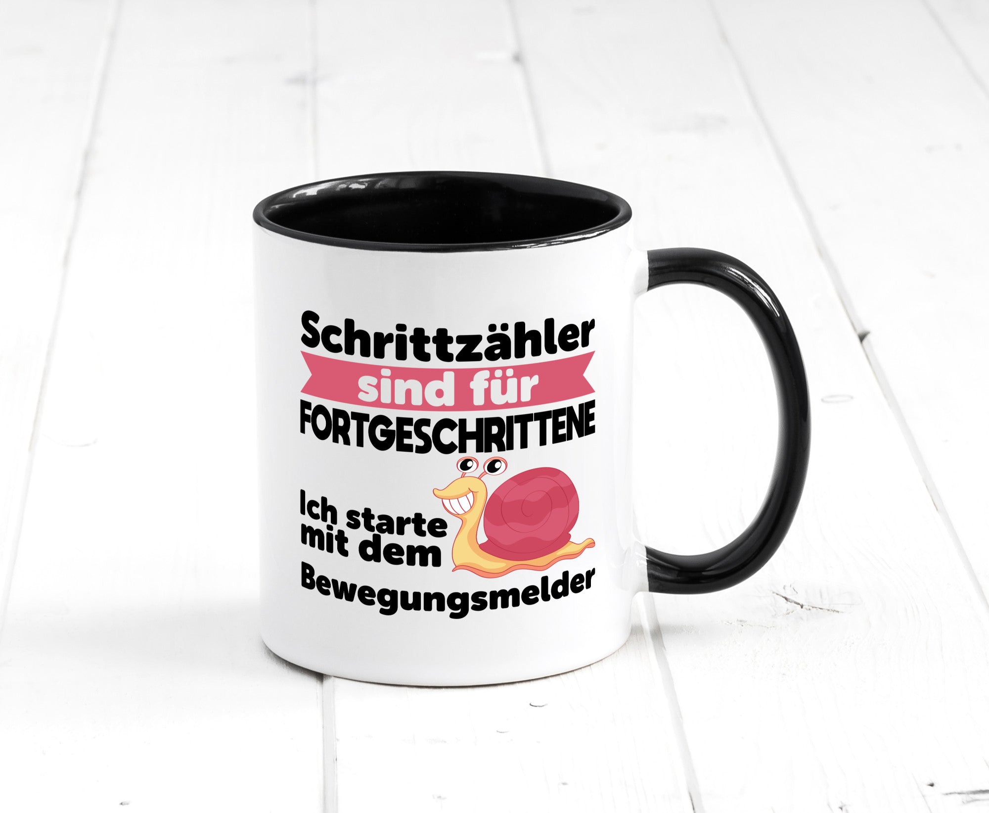 Schrittzähler Fortgeschrittene, Bewegungsmelder | Schnecke Geschenk Humor