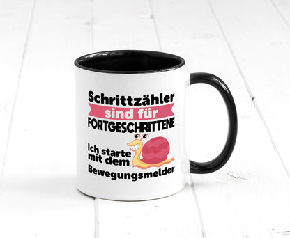 Schrittzähler Fortgeschrittene, Bewegungsmelder | Schnecke Geschenk Humor