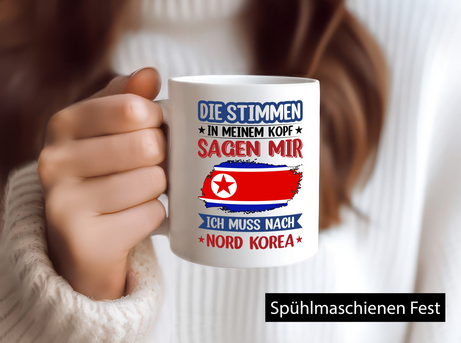 Nord Korea | Urlaub Stimmen in meinem Kopf Traumland lustiger Spruch Geschenk