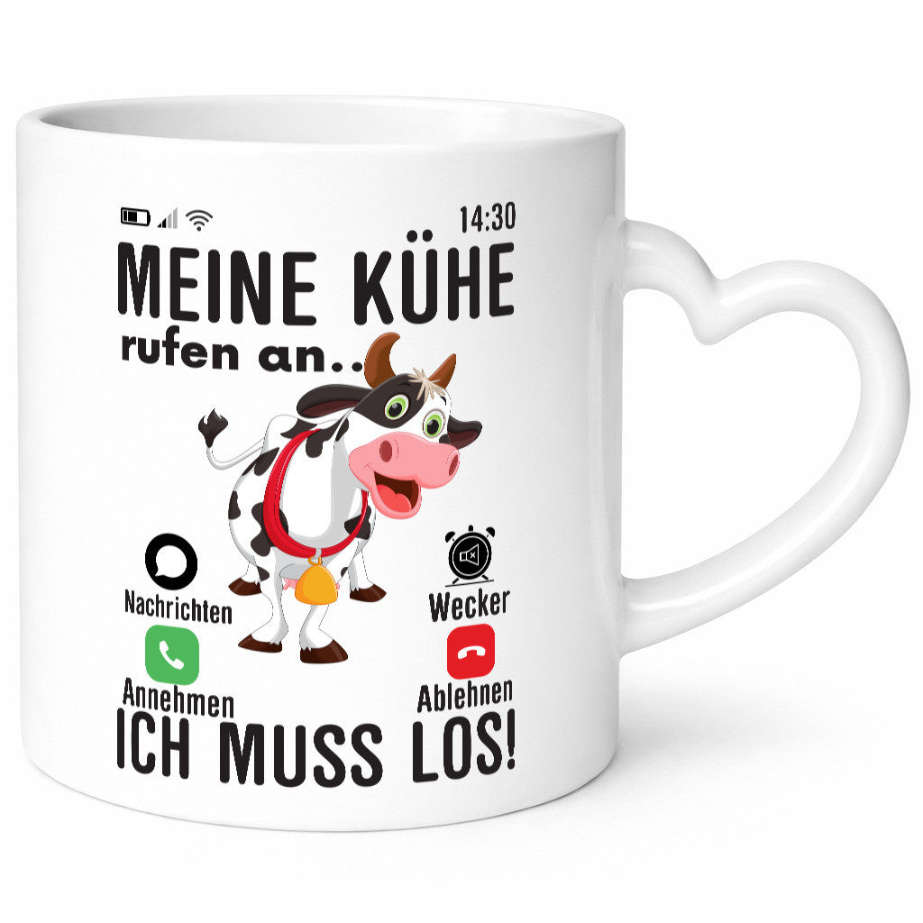 Meine kühe rufen an | Landwirt Bauer Kuhliebhaber Humor Geschenkidee Tasse