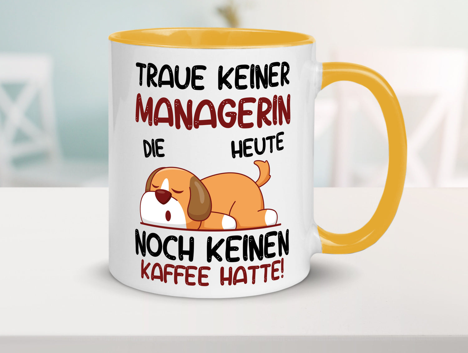 Traue keiner Managerin | Management lustiger Spruch Geschenk Humor Geschenkidee