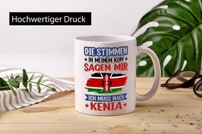 Kenia | Urlaub Stimmen in meinem Kopf Traumland lustiger Spruch Geschenk Humor