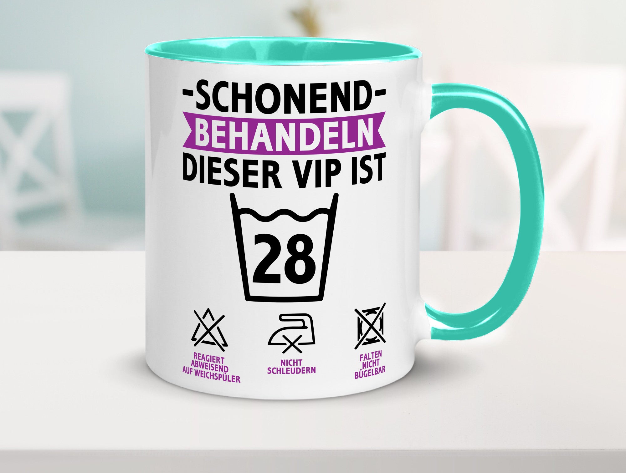28 Geburtstag | schonend behandeln Jahre Humor Geschenkidee Tasse