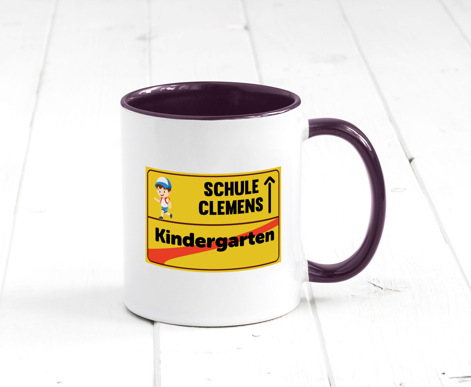 Bye Kindergarten | Schule Clemens Geschenkidee Humor Tasse