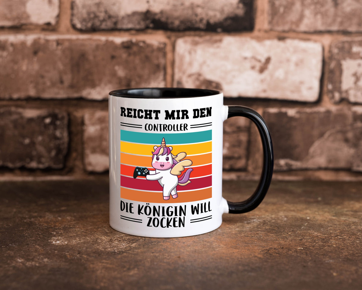 Die königin will Zocken | Gamerin Zockering Gaming lustiger Spruch Geschenk Tasse