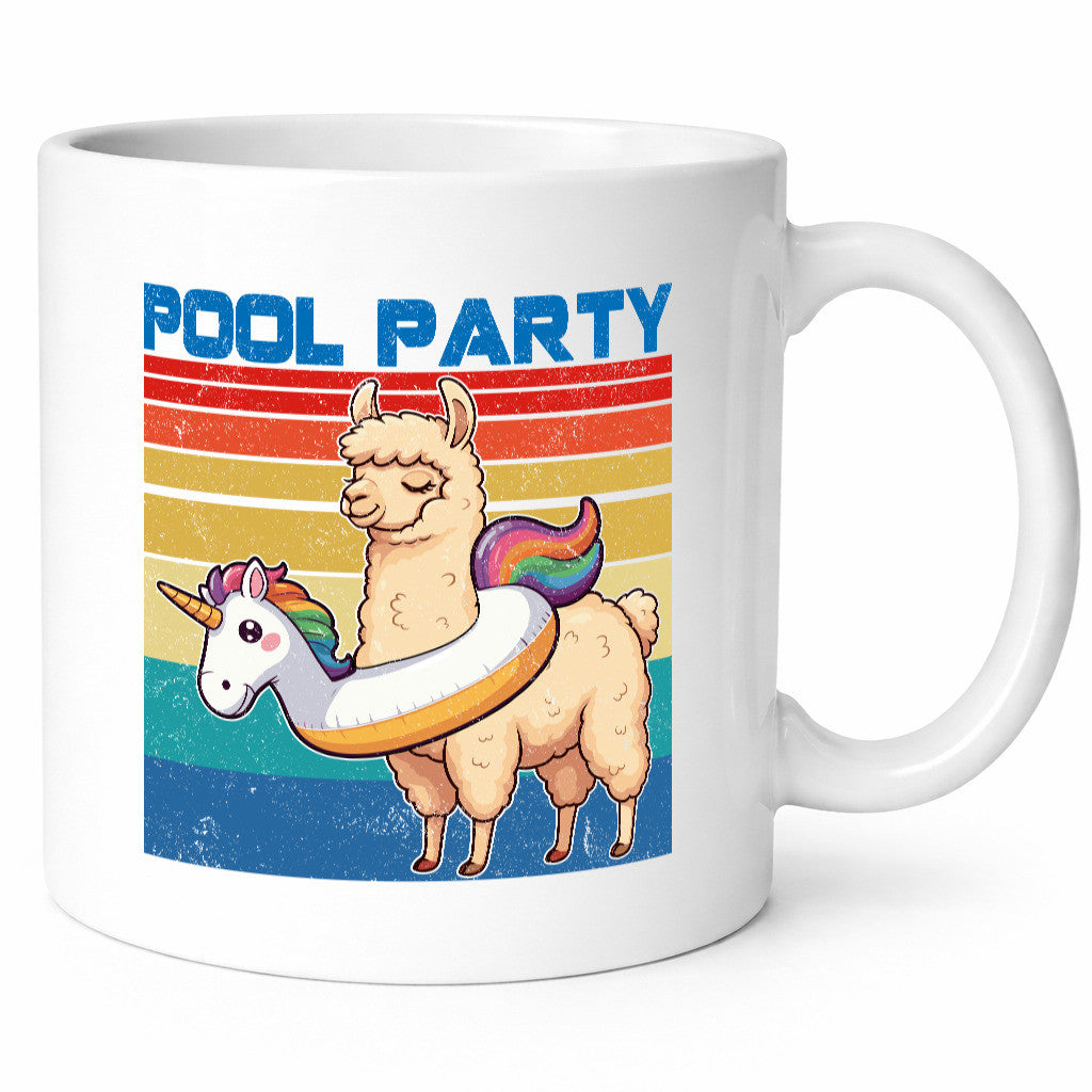 Pool Party | Lama Alpaka Einhorn lustig Humor Geschenkidee Geschenk Tasse