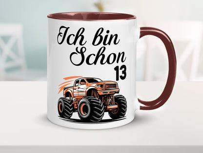 13. Geburtstag | Monster truck 13 Jahre Geschenkidee Humor Tasse