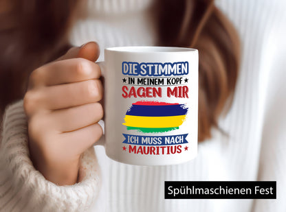 Mauritius | Urlaub Stimmen in meinem Kopf Traumland Geschenk Humor Geschenkidee