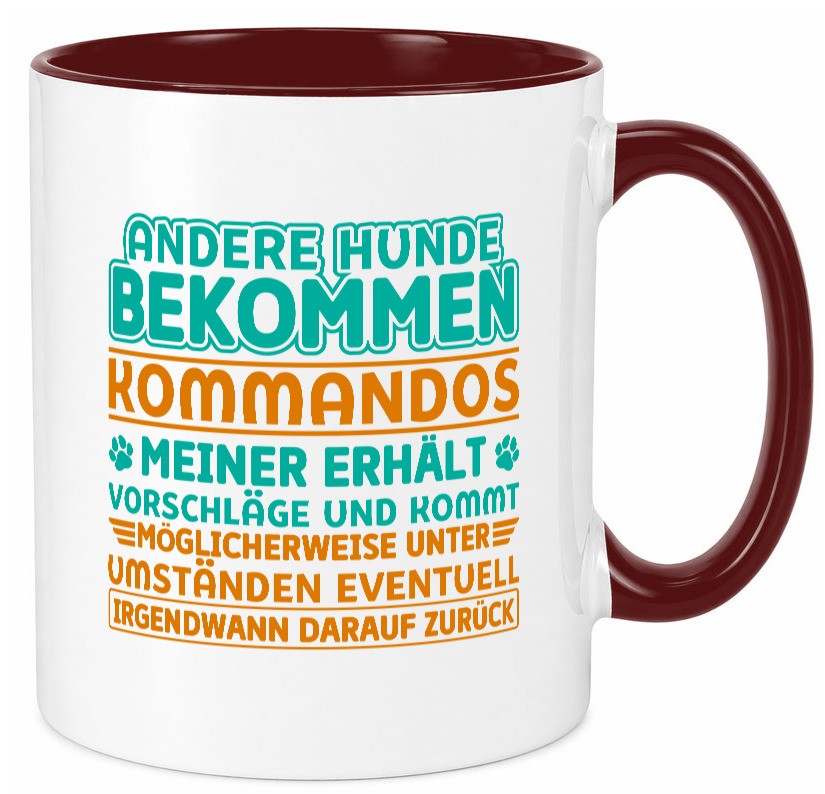 Hunde Training | Hundebesitzer Tasse Hundekommando vl10 Geschenk Tierliebhaber