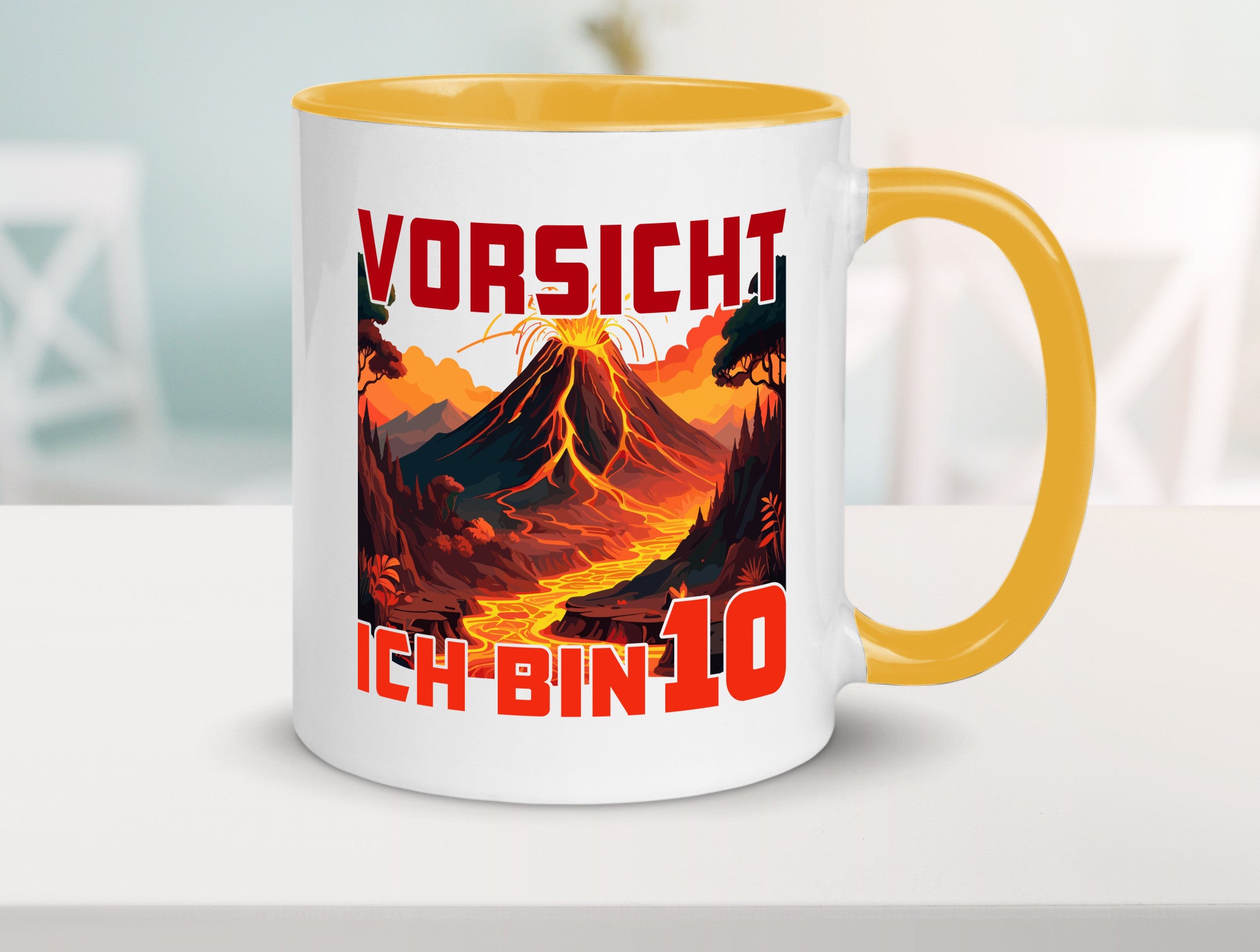 10. Geburtstag | 10 Jahre Vulkanausbruch Vulkan Humor Geschenkidee Tasse