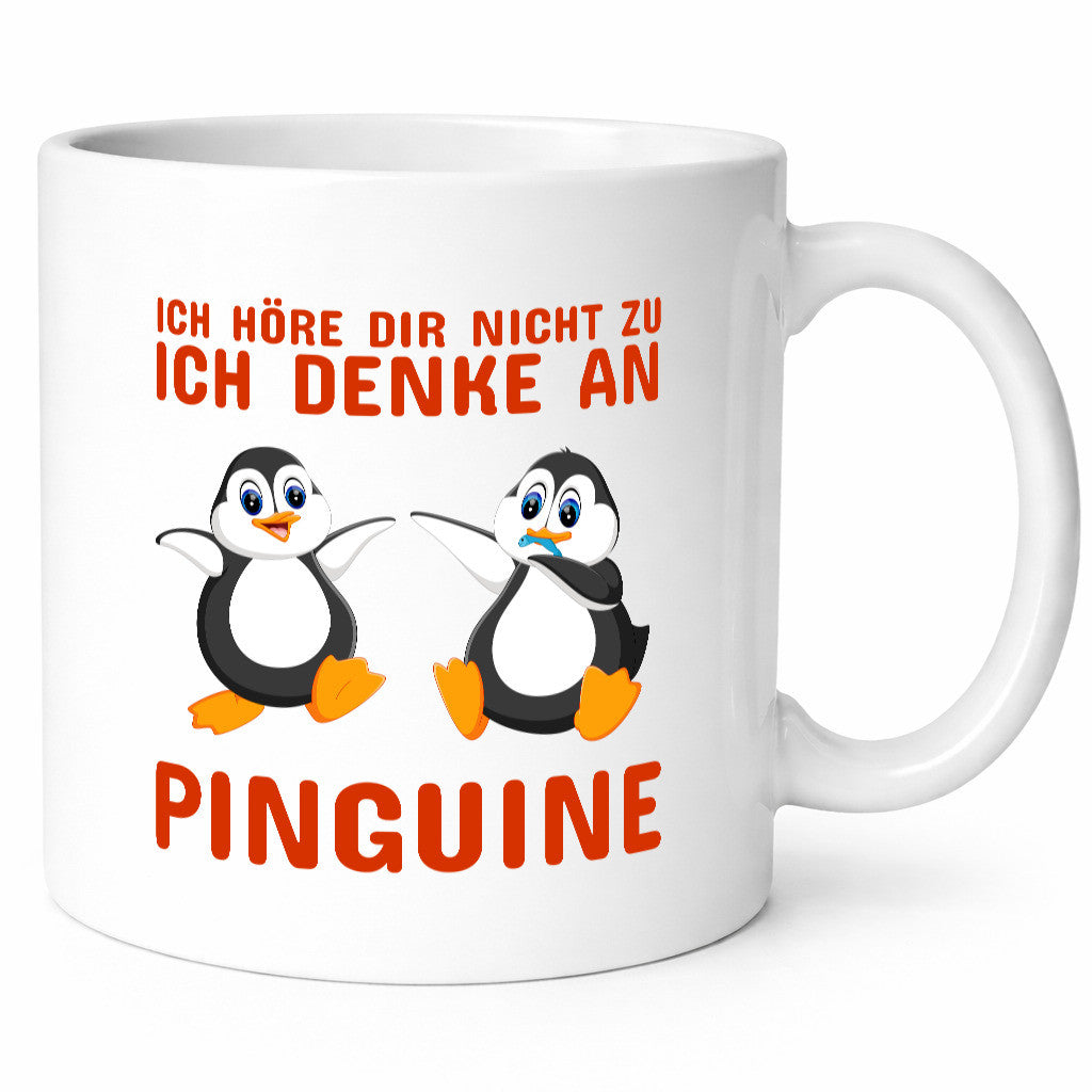 Ich denke an Pinguine | süßer Pinguin Motiv Tasse lustiger Spruch Geschenk